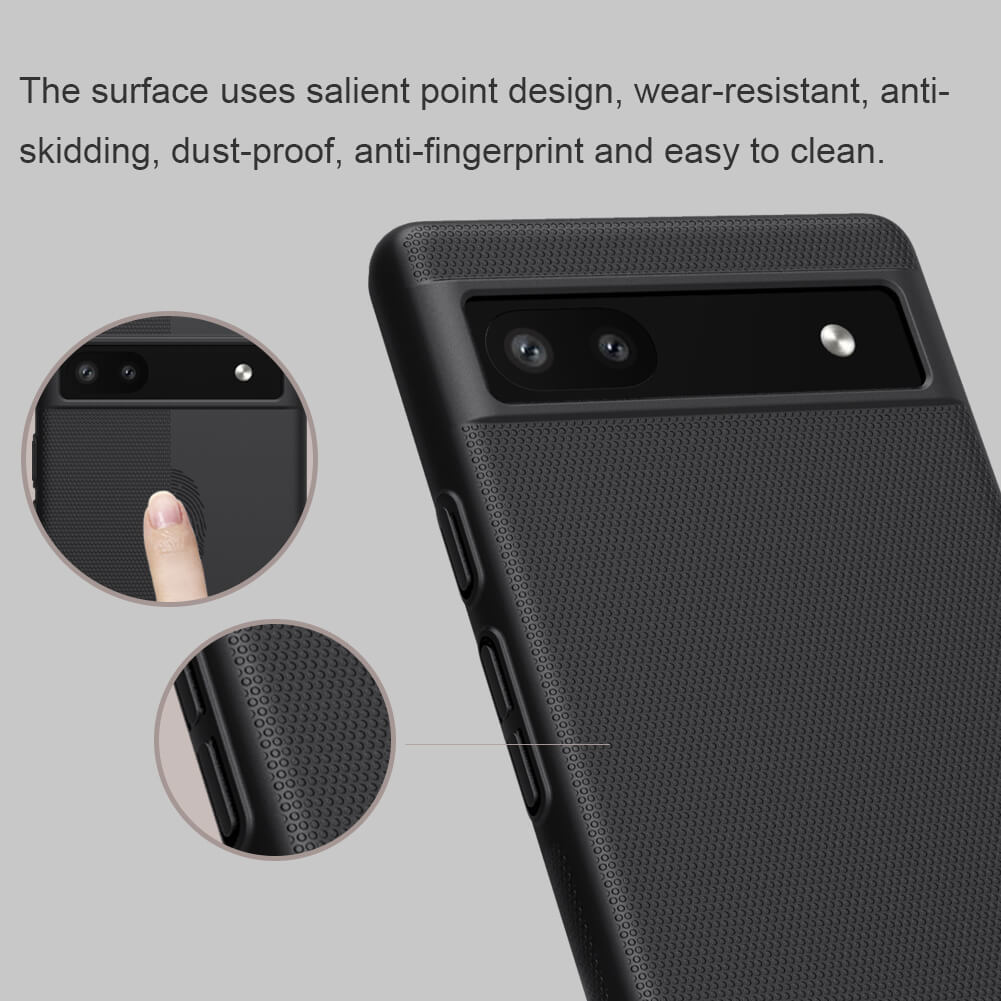 Ốp lưng Nillkin cho Google Pixel 6A (đen) - Nillkin cứng PC sần