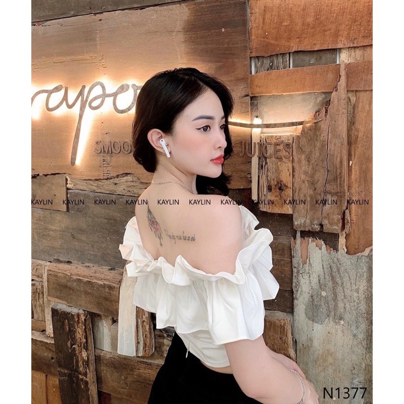 [HCM]Áo Bẹt Vai Nhún Xinh