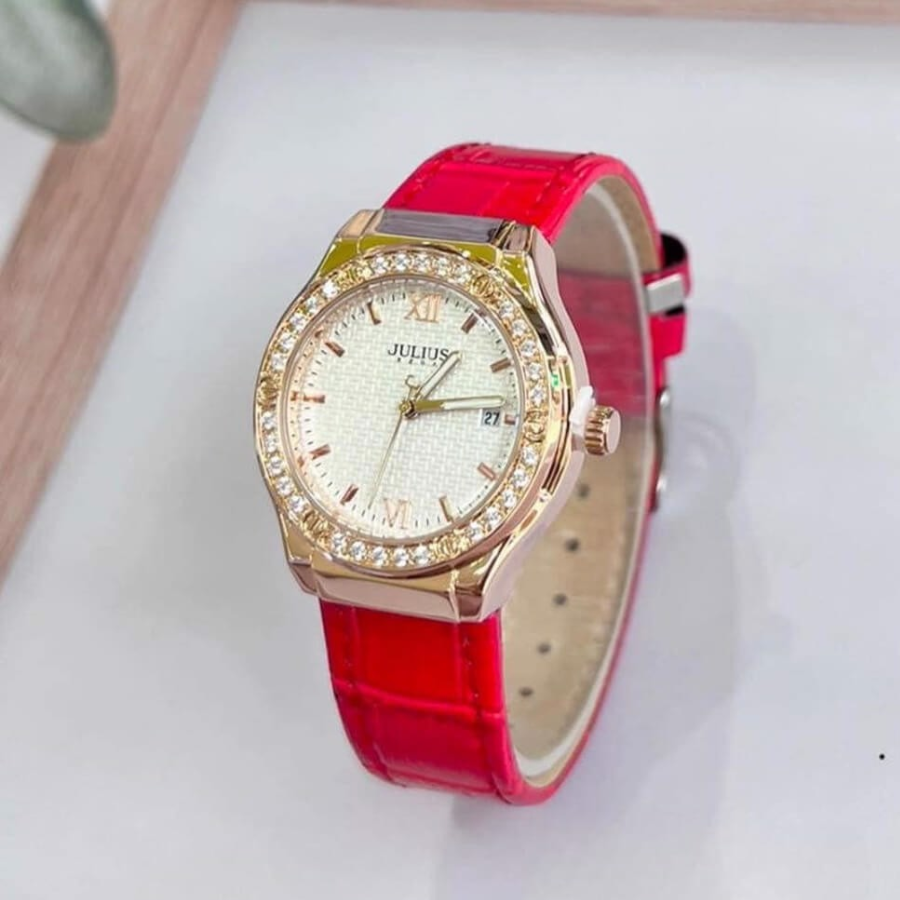 Đồng hồ nữ Julius Hàn Quốc JA-1395 dây da