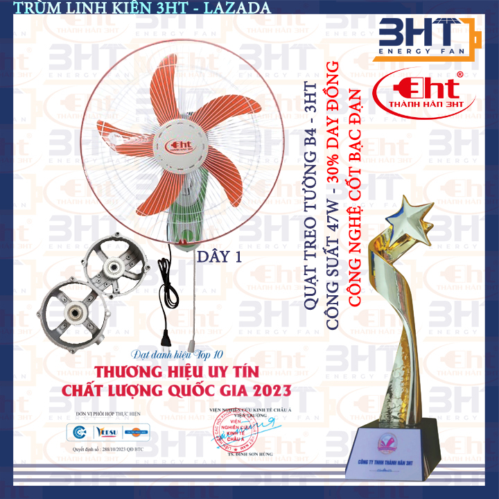 Quạt treo tường B4 - 47W - 220V - 3HT