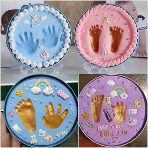 Online Mall -  Bộ trong dấu chân tay 3D cho bé - Hands Baby and Feet Prints ✴️🇳 🇪 🇼✴️