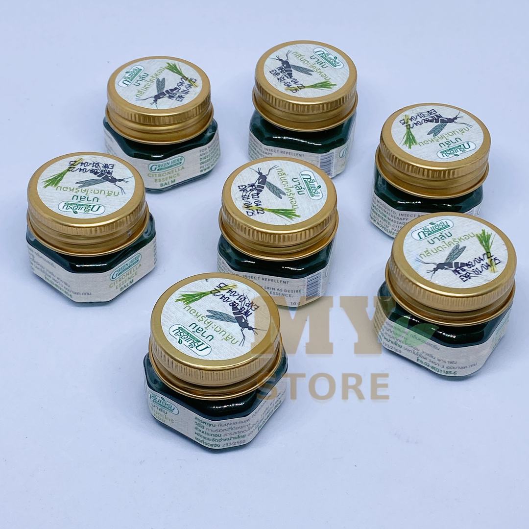 (Chính Hãng) Dầu Cù Là Đuổi Muỗi Green Herb( nắp thiếc) Thái Lan 10g