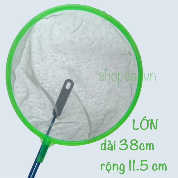 Vợt cá tròn lưới nano siêu mịn cán dài 32 cm