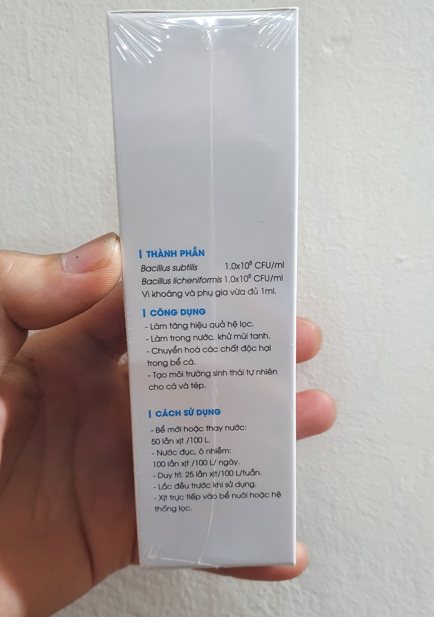 Men vi sinh Koika làm trong nước bể cá, chai 100ml