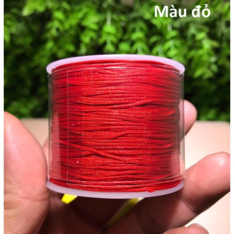 Cuộn dây dù, dây tim màu đỏ để tết vòng và làm đồ Handmade size 0,8mm