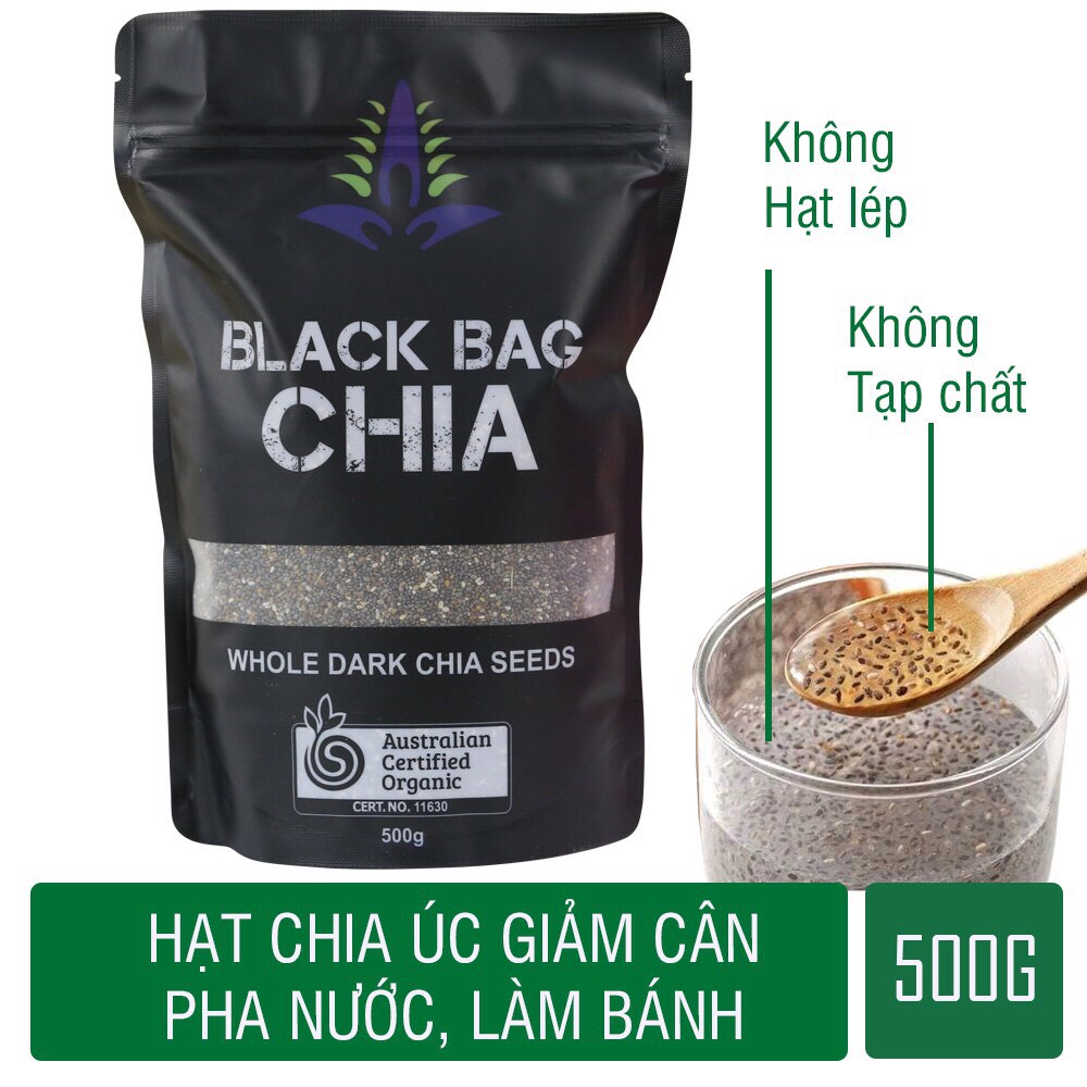 GÓI 500GR HẠT CHIA ÚC - HẠT CHIA BLACK BAG