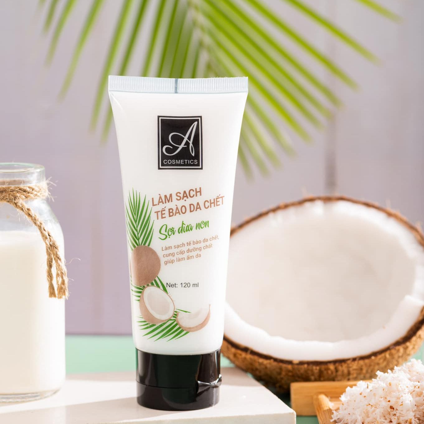 TẨY TẾ BÀO SỢI DỪA NON A COSMETICS MẪU MỚI 100ML