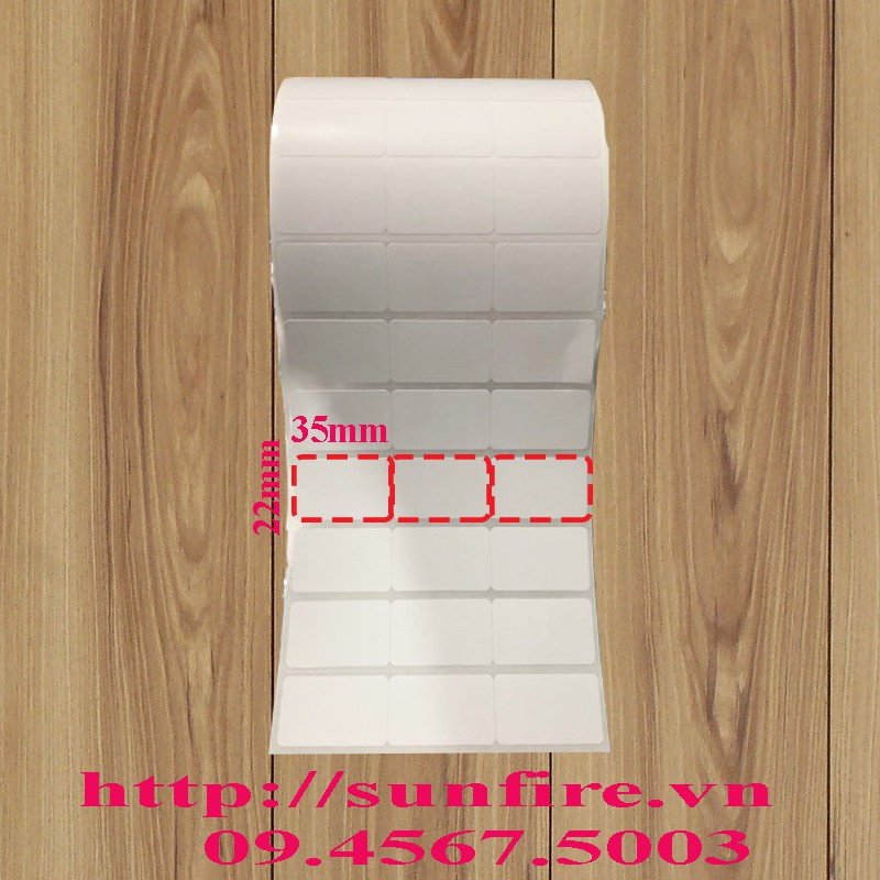 Decal 3 Tem 35X22 Cuộn 50M( 5 Cuộn)