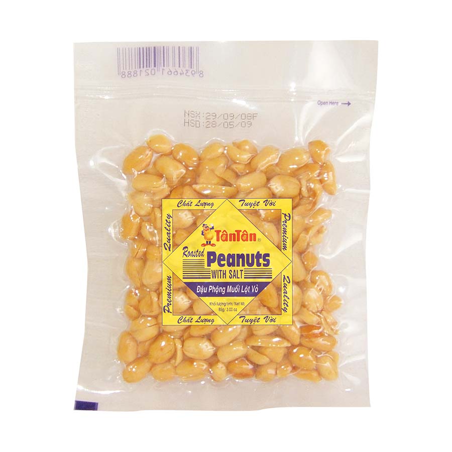 Combo 5 gói Đậu phộng muối lột vỏ Tân Tân (55g/gói)
