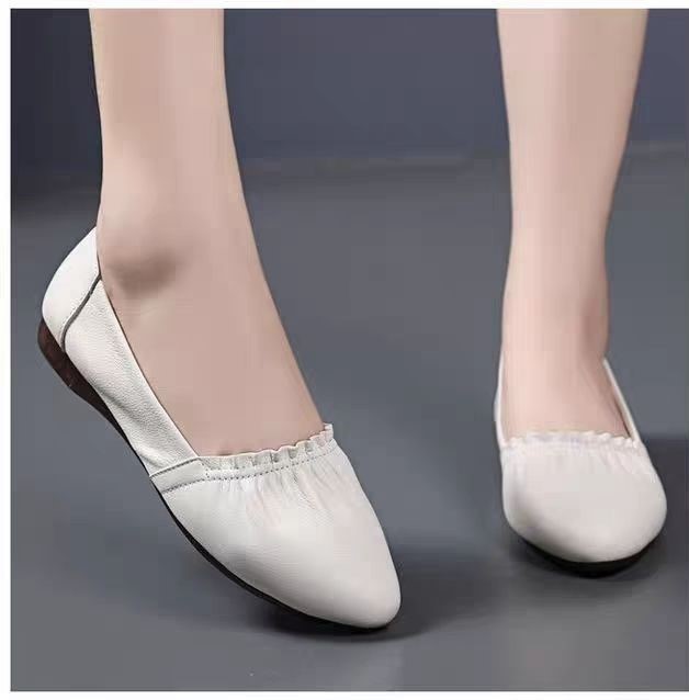 Giày nữ giày lười nữ da mềm đế cao su êm chân