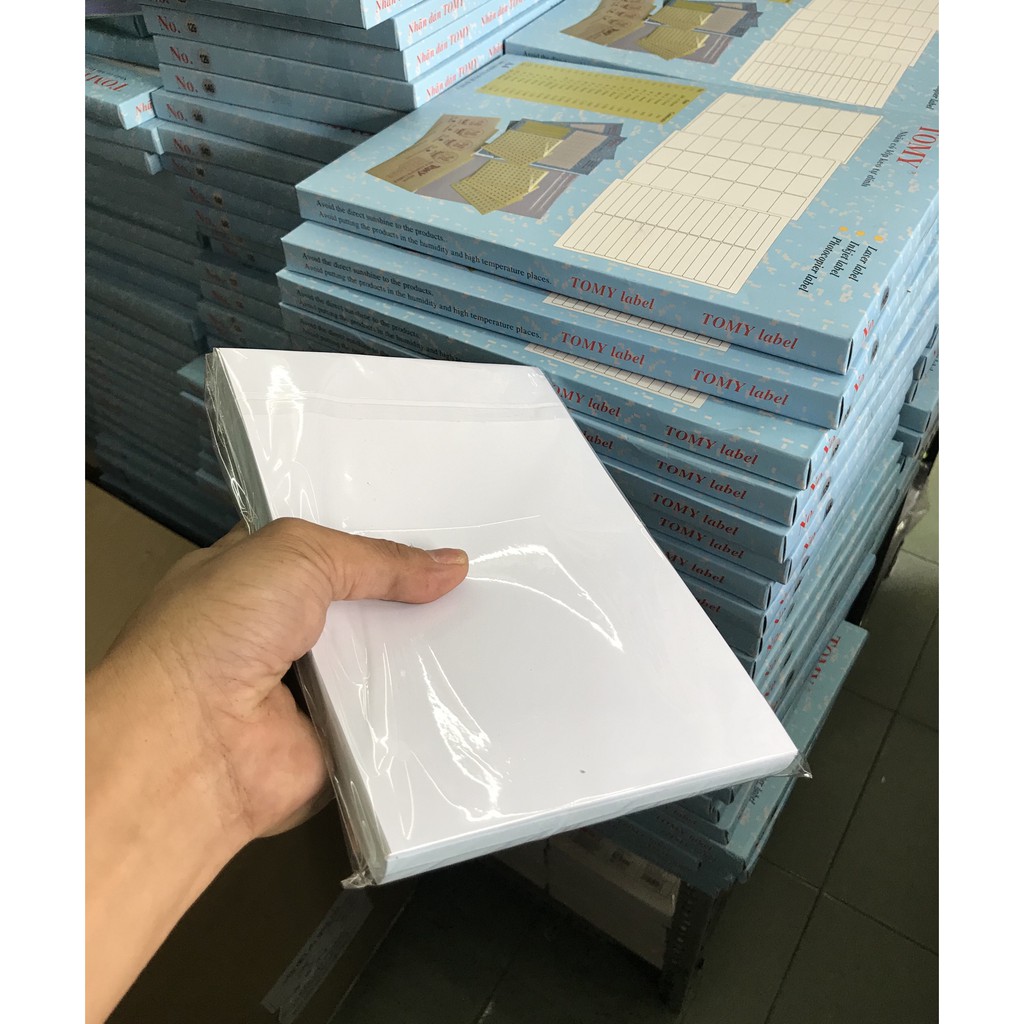 [HCM]Decal A5 đế xanh xấp 100 tờ