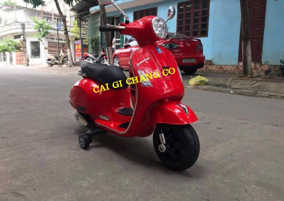 XE MÁY ĐIỆN TRẺ EM VESPA BÌNH 12V CỰC KHỎE