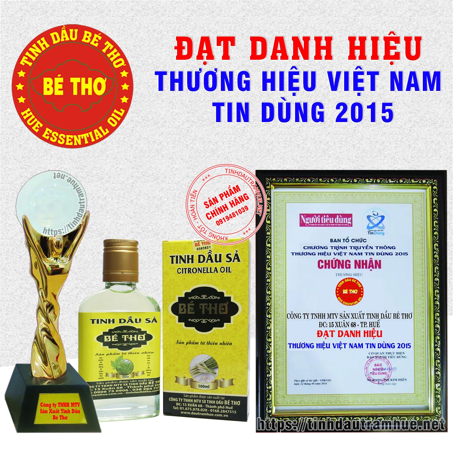 Tinh dầu sả nguyên chất chính hãng Bé Thơ