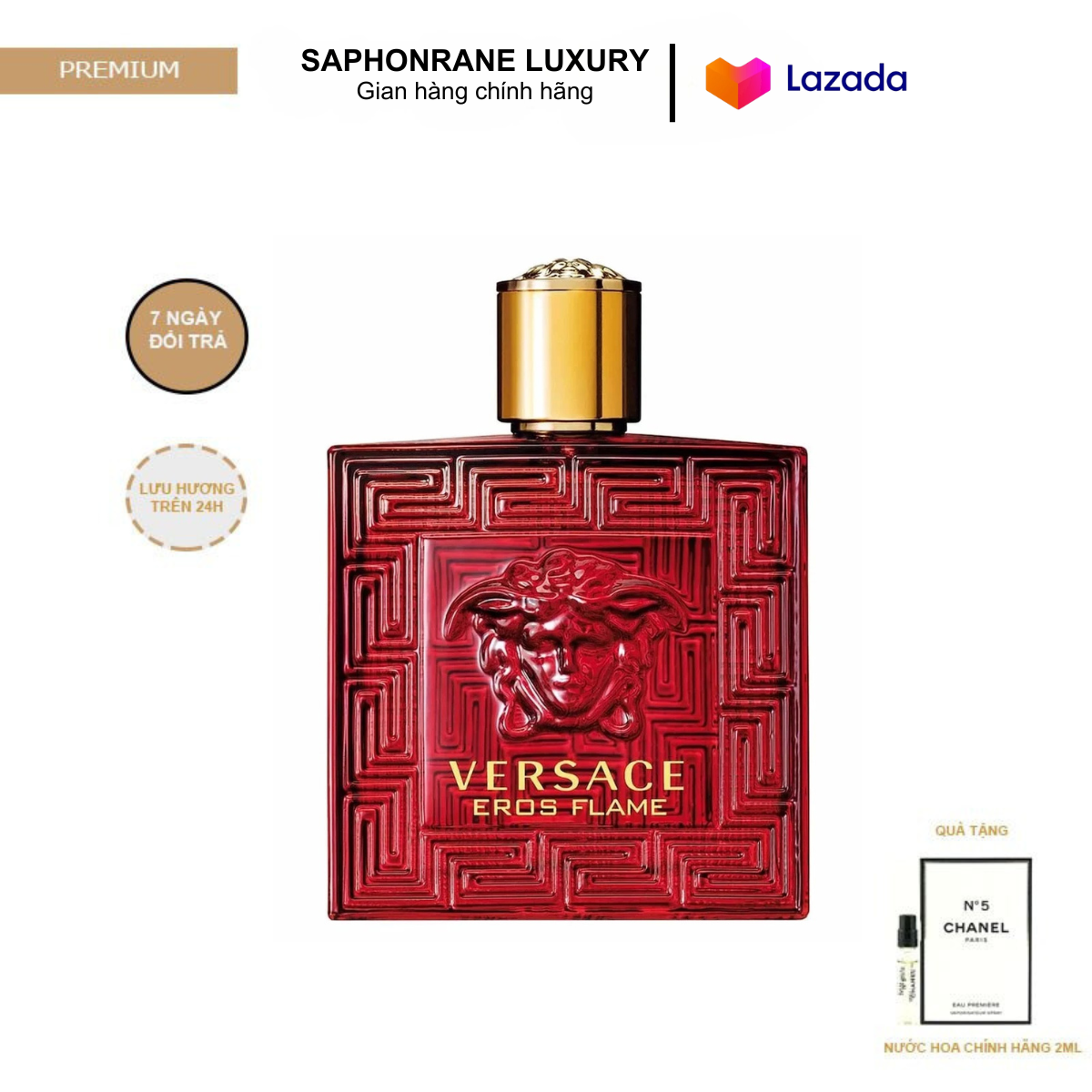 Nước Hoa Versace Eros Flame EDP Cho Nam, 100ml Siêu Hot FREE