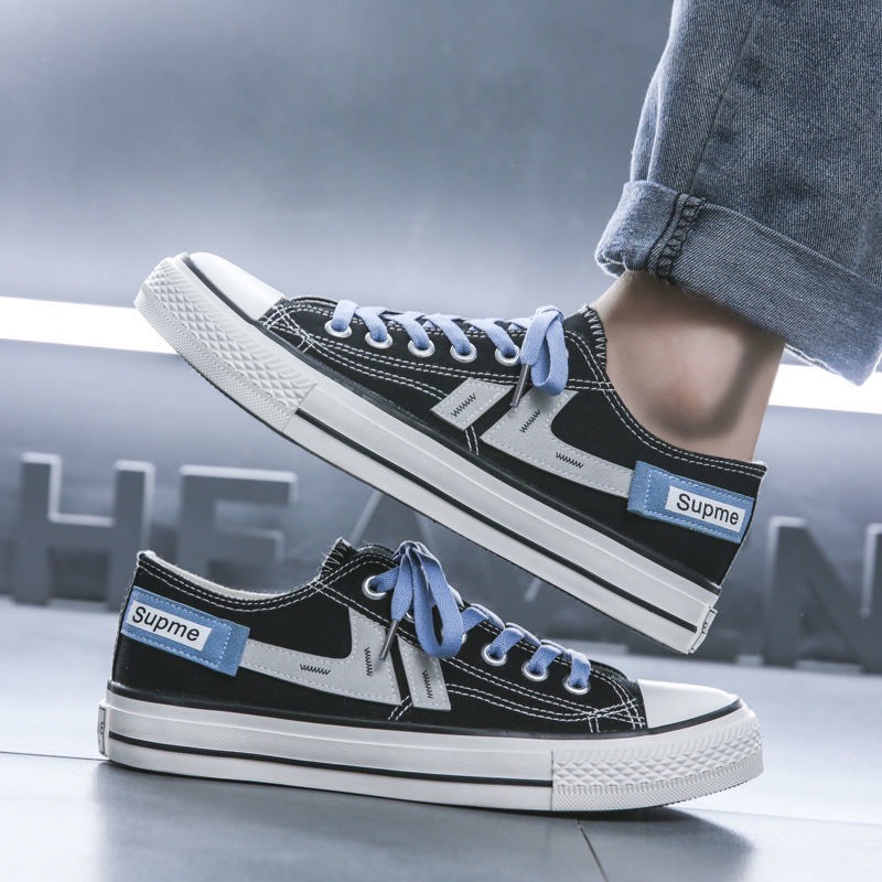 Giày vải nam cổ ngắn CV Supcme Dây Xanh giày CV nam nữ Mới