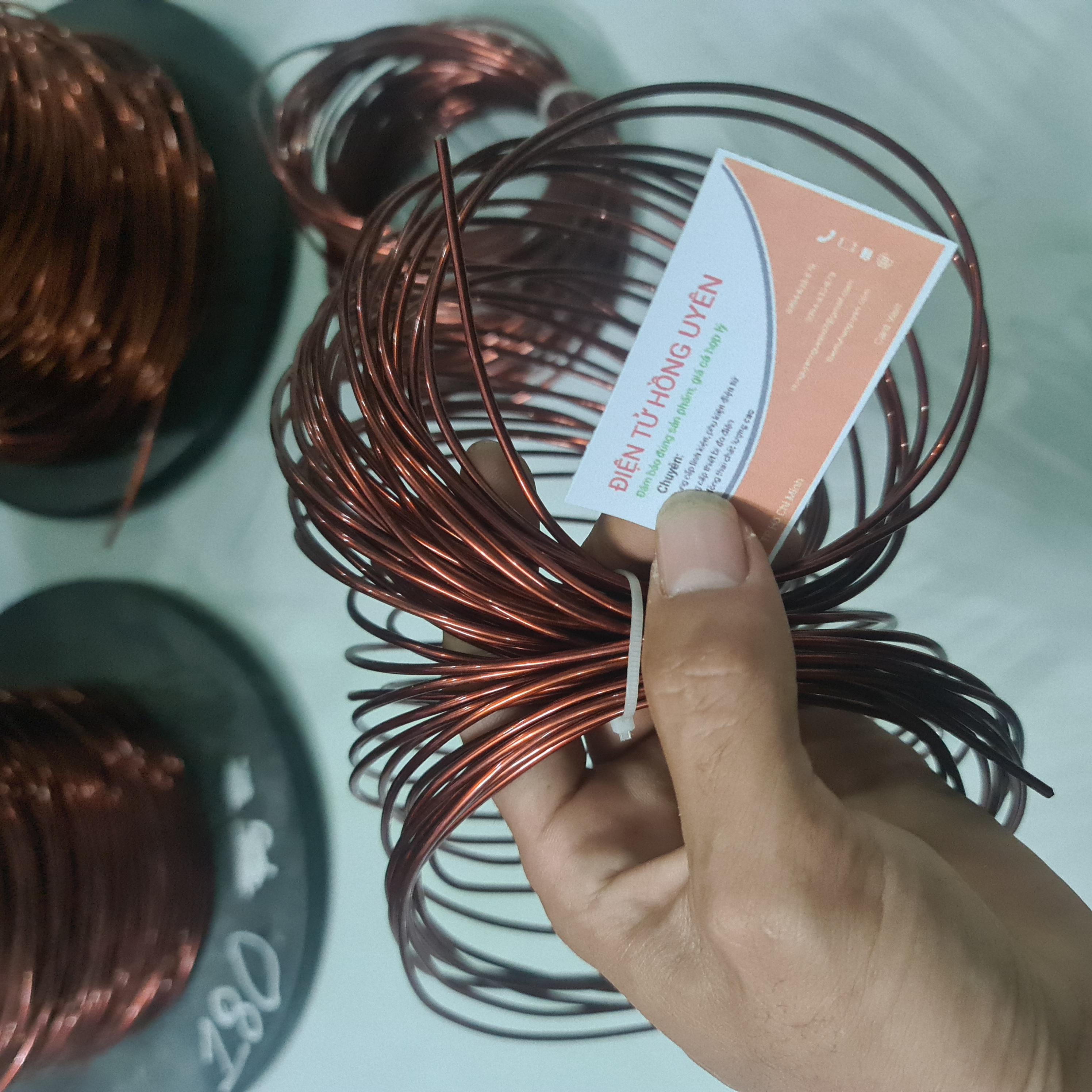 Dây đồng 1,8mm (500g). Dây đồng quấn biến áp, bọc e may cách điện, chịu nhiệt độ cao, điện áp cao. Dây đồng 1 li 8 quấn động cơ, biến áp cơ