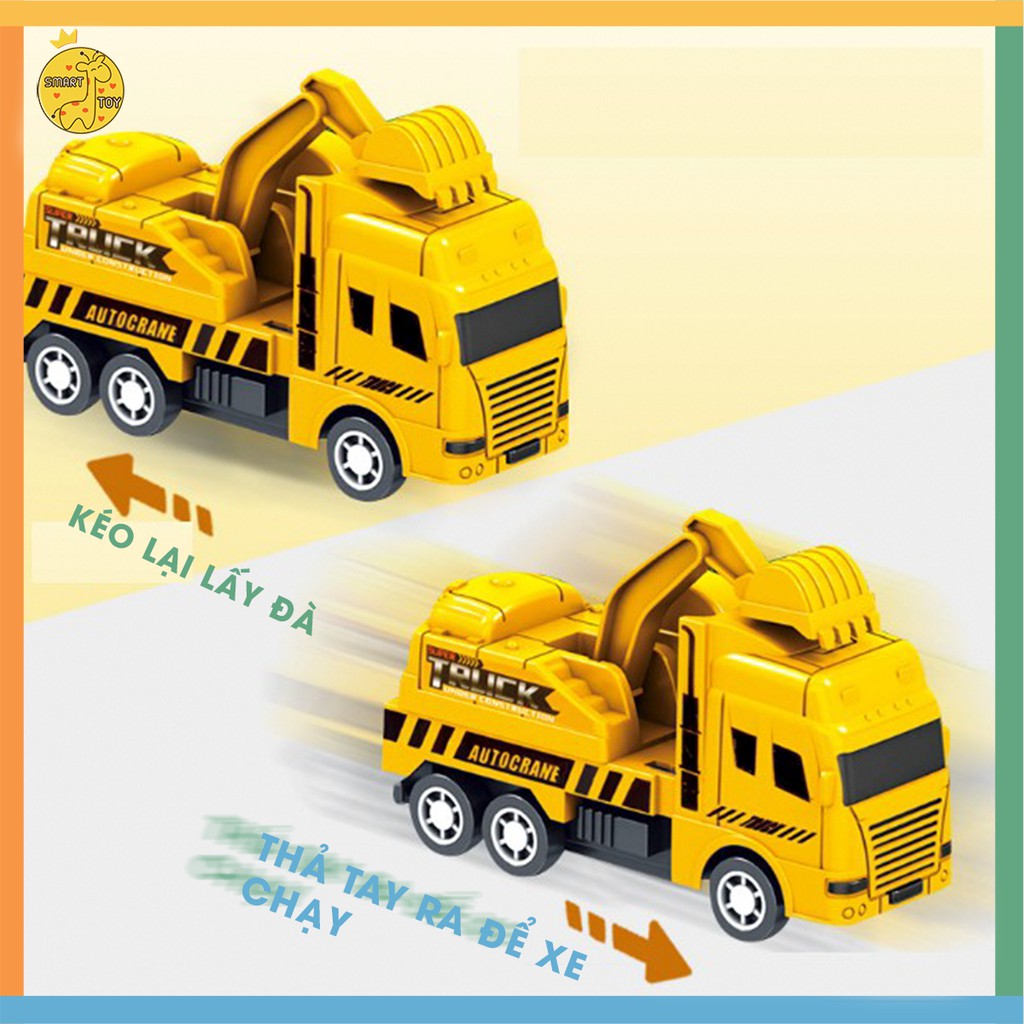 Bộ 6 xe ô tô chạy cót đồ chơi cho bé