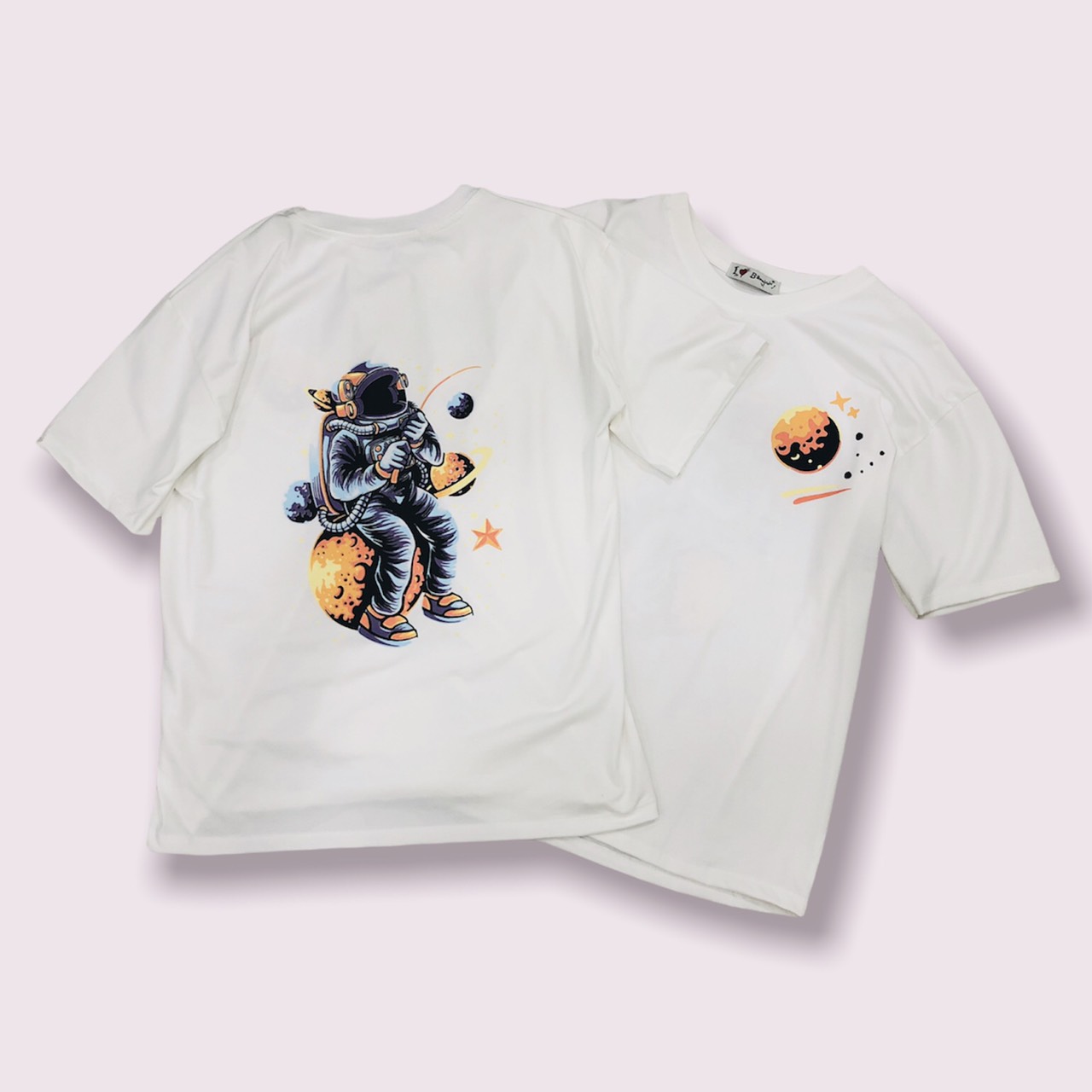 Áo thun phi hành gia tay lỡ form rộng unisex (hình thật)
