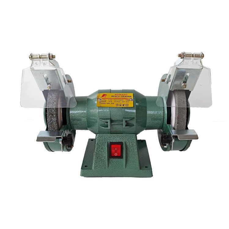 Mài Mài Bàn 2 Đá 5inch romannol-Máy mài dao , kéo , mũi khoan ..., Máy 1/4HP dùng đá 125mm, có tấm chắn bảo vệ-Bảo hành 6 tháng