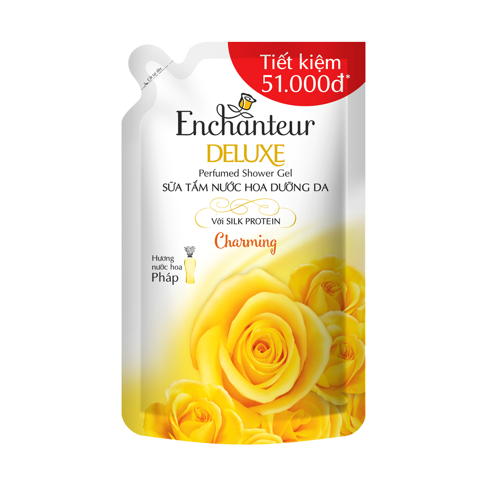 Sữa tắm nước hoa dưỡng da Enchanter Charming 450gr ( Dạng túi tiết kiệm )