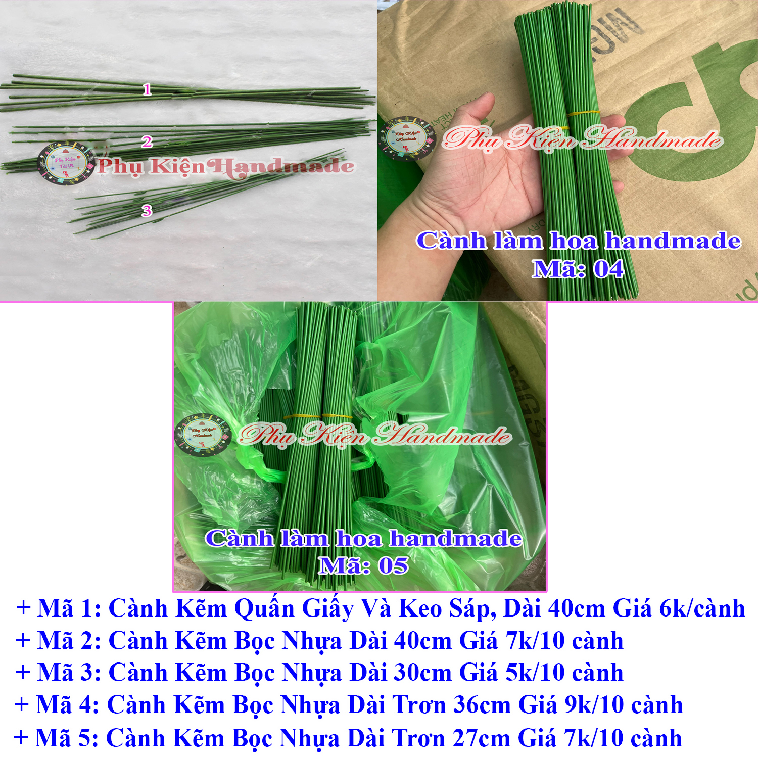 Cành làm hoa handmade