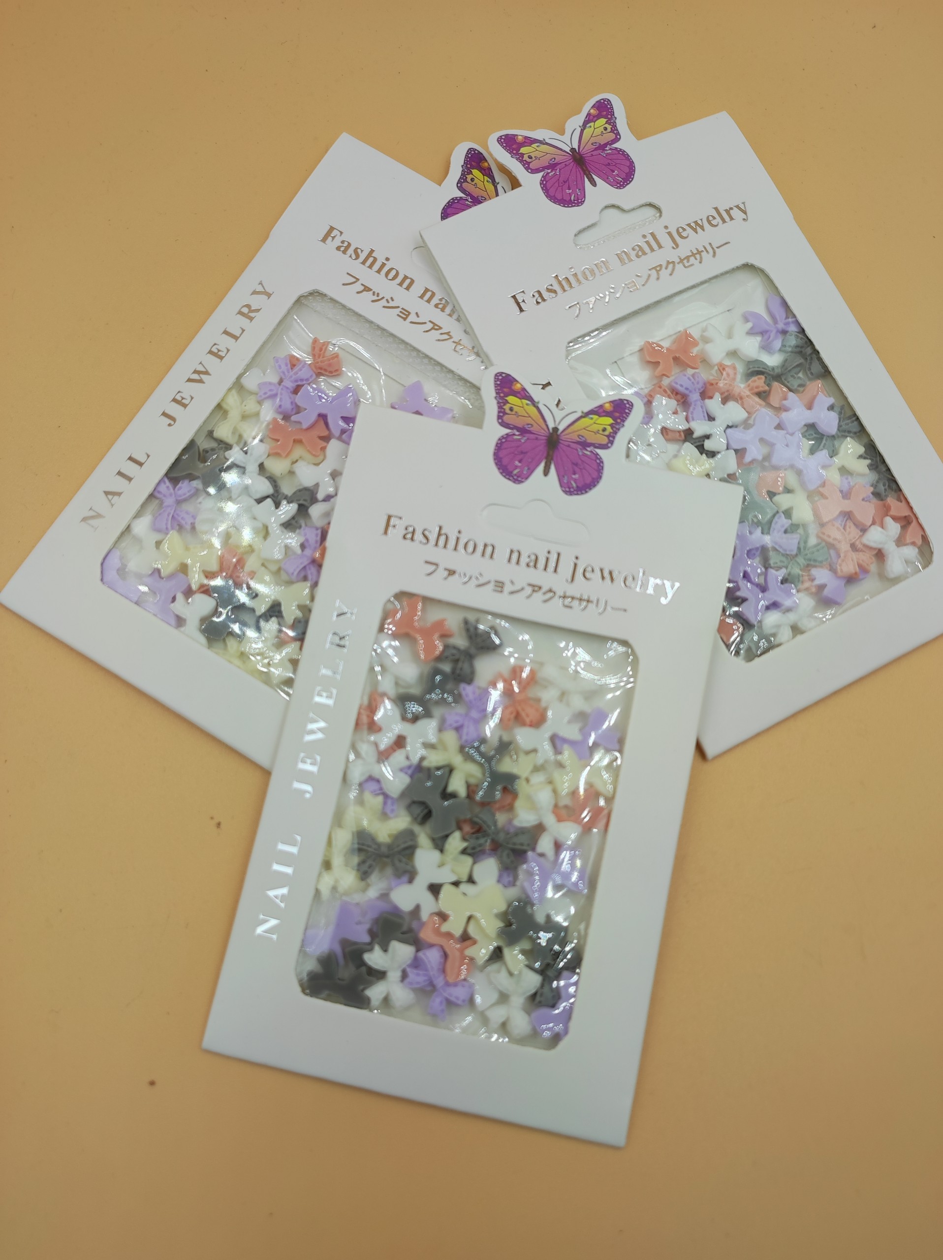 Charm nơ nail cao cấp, Charm nơ gắn móng