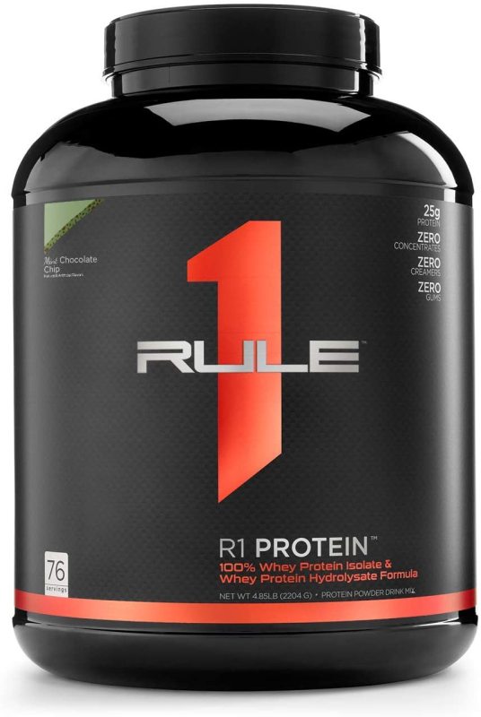 Rule 1 Protein  Whey Isolate và Hydrolyzed hấp thu nhanh - R1 Protein Hộp 5lbs (2.3kg) 76 lần dùng - Whey Rule 1