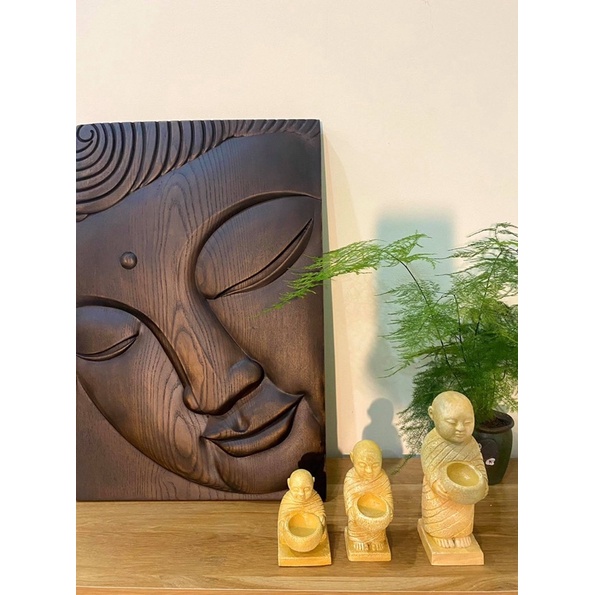 Phù điêu Phật/Tranh gỗ diện phật Decor/ trang trí