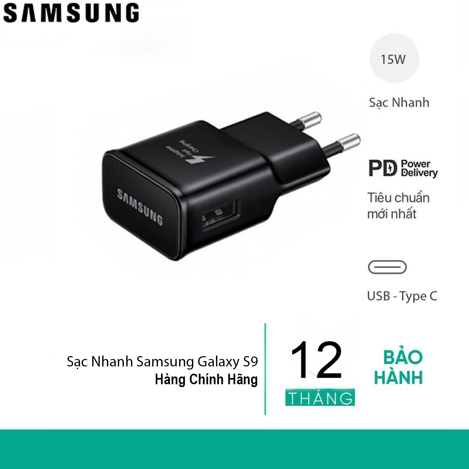 Sạc Nhanh Samsung Galaxy S9 TA21 Chính Hãng 