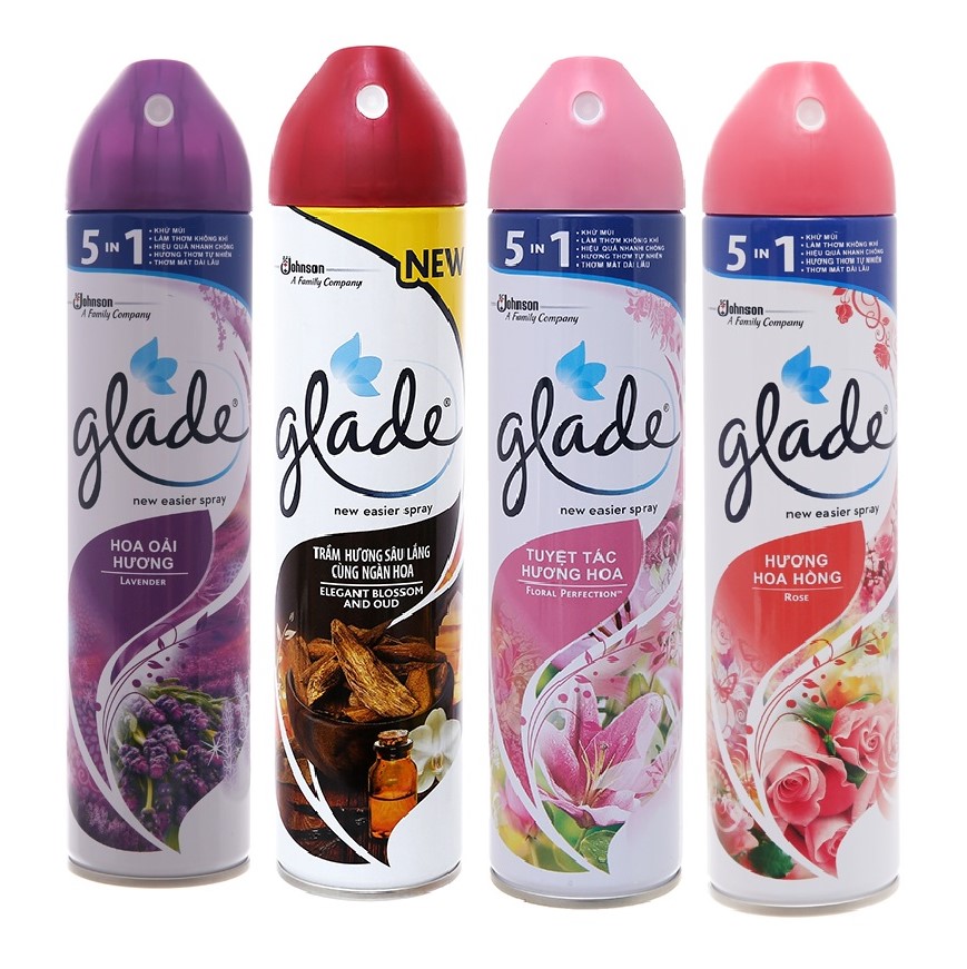 Xịt phòng Glade hương thơm cao cấp 280ml đủ mùi