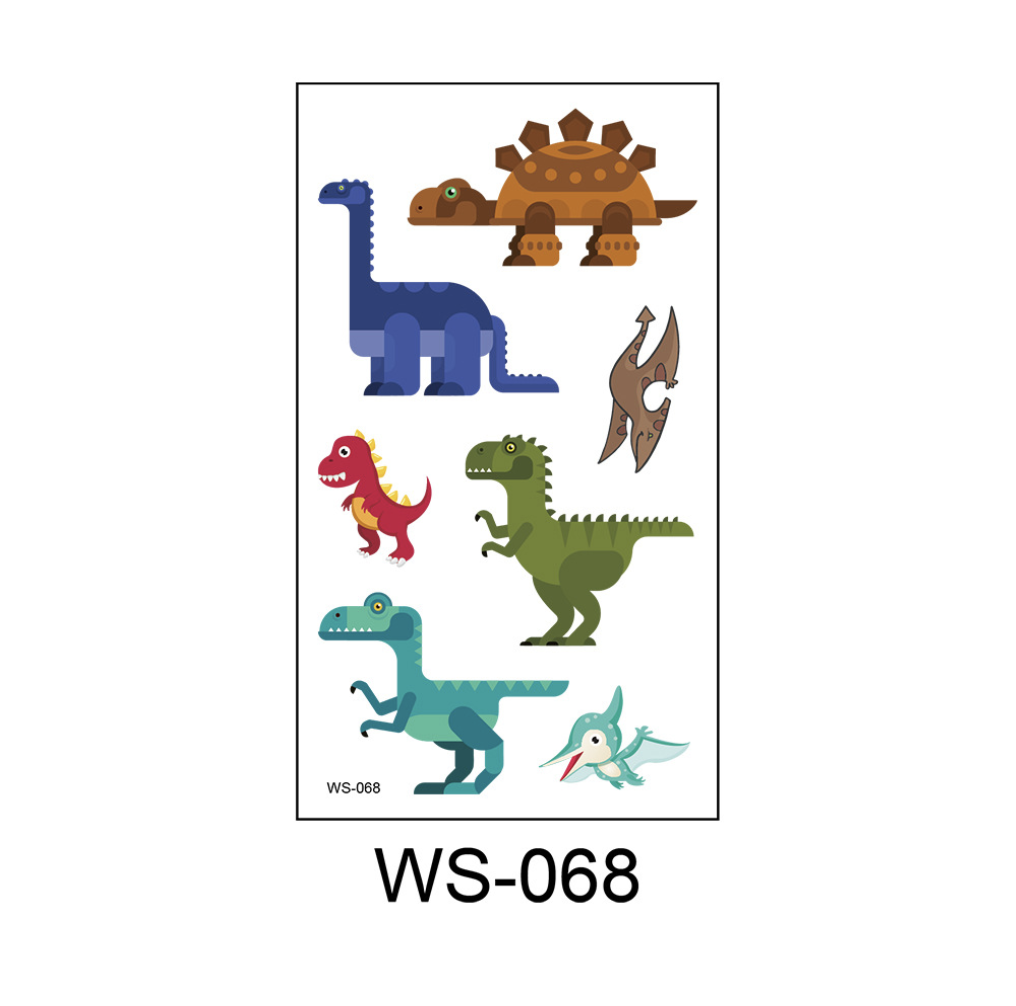 [HCM]Hình xăm tatoo sticker dinosaur dán chống thấm nước cho bé trai bé gái sáng tạo vui chơi an toàn