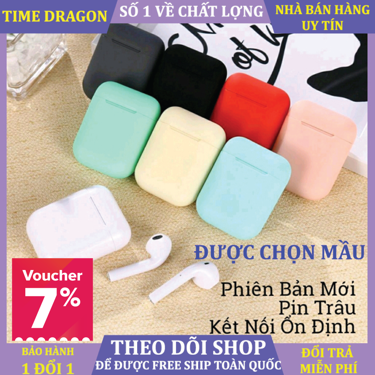 >> BÁO GIÁ TAI NGHE BLUETOOTH NHÉT TAI INPODS I12 TWS 5.0 KHÔNG DÂY, NÚT CẢM ỨNG BLUETOOTH, NHIỀU MÀU SẮC THỜI THƯỢNG | Shopee Lazada Sendo Tiki mới nhất 98 Tai nghe bluetooth in pods 12, tai nghe bluetooth 5.0 i12, tai nghe không dây i12 Inpods 12, Cảm ứng vân tay có cửa sổ kết nối, âm thanh cực chuẩn, nghe gọi rõ nét, màu sắc tươi trẻ, dùng cho mọi điện thoại