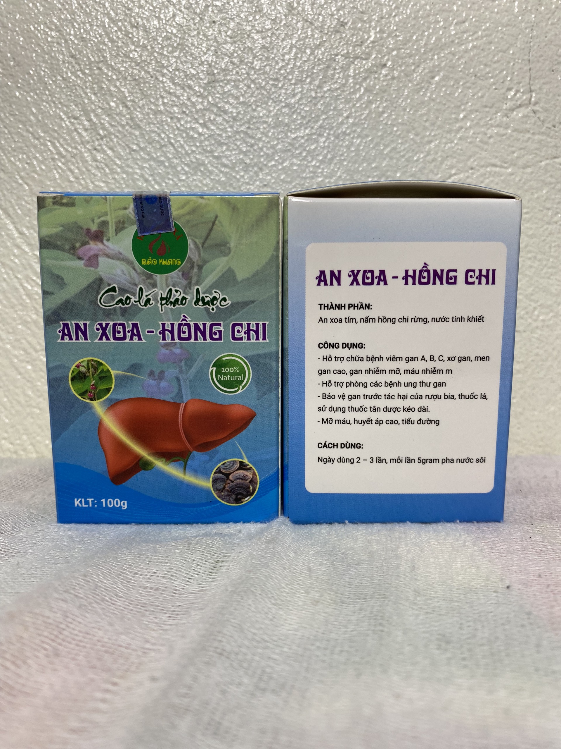 2 lọ cao cây an xoa Bảo Khang, cao an xoa, nấm hồng chi rừng, cho người men gan cao, gan nhiễm mỡ, mát gan, giải độc gan TN