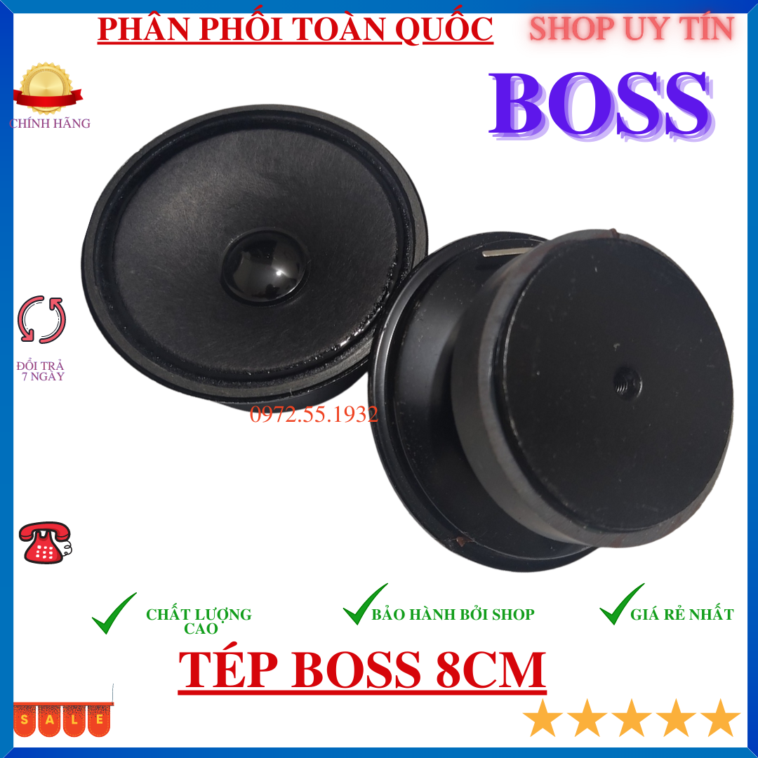 Loa treble BOS 8CM lớn gân tẩm dầu hàng đẹp   -2 CHIẾC