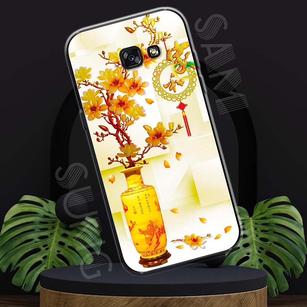 Ốp lưng Samsung A7 (2017) mẫu BST Hoa lá cành TPU