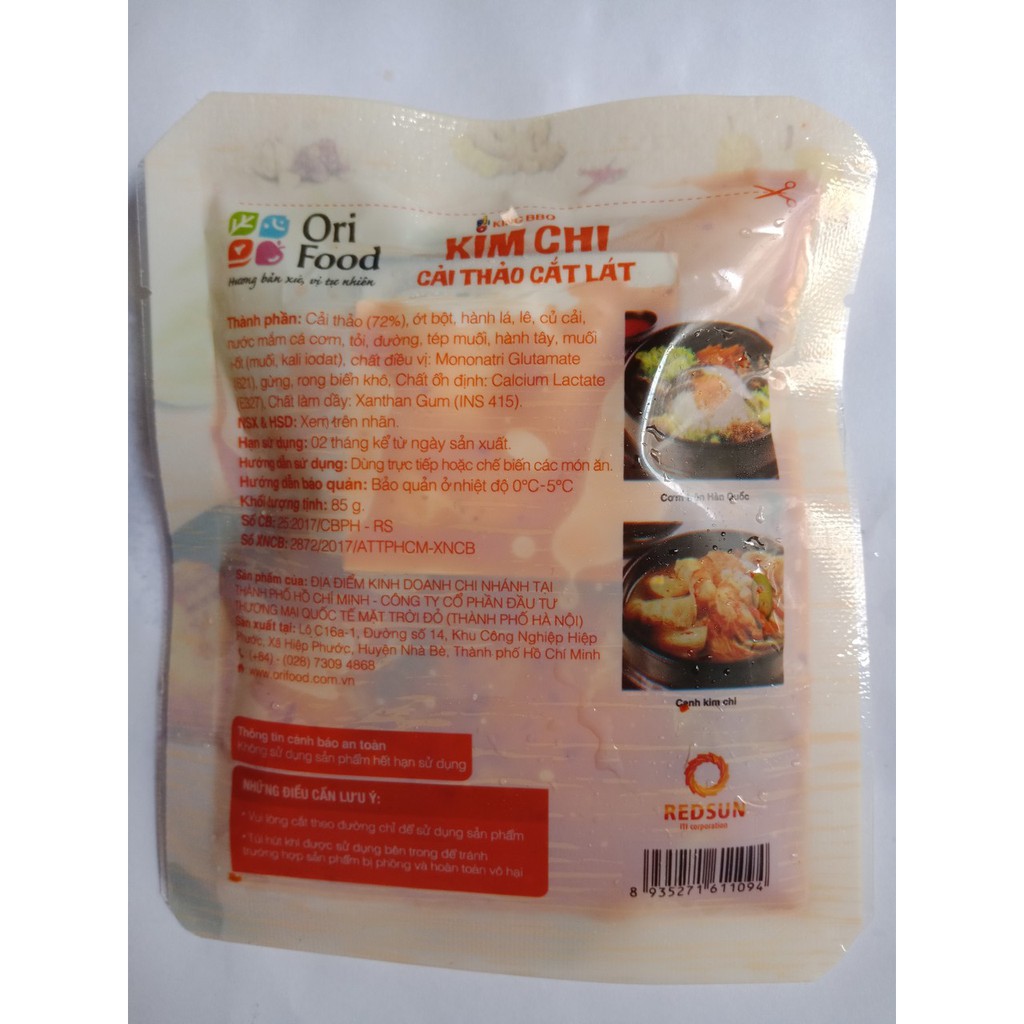 Kim chi  gói 100g ( Cải thảo cắt lát )_Monhi_Food