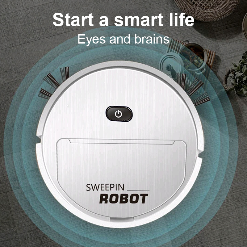 Robot hút bụi lau nhà, Máy quét nhà thông minh tự động thiết kế nhỏ gọn đa năng dung lượng pin lớn,thông minh đa chức năng giá rẻ Có quả tắng