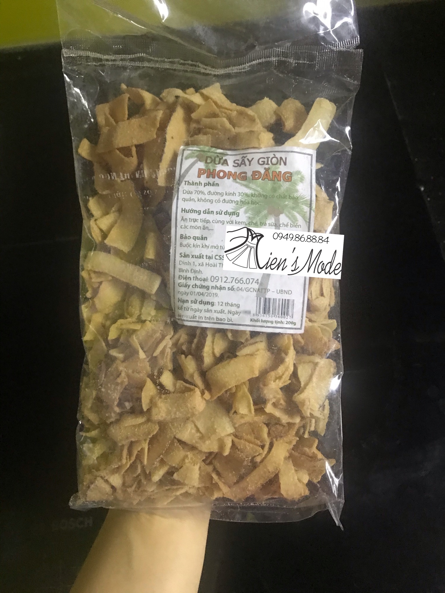 200gr Dừa sấy giòn