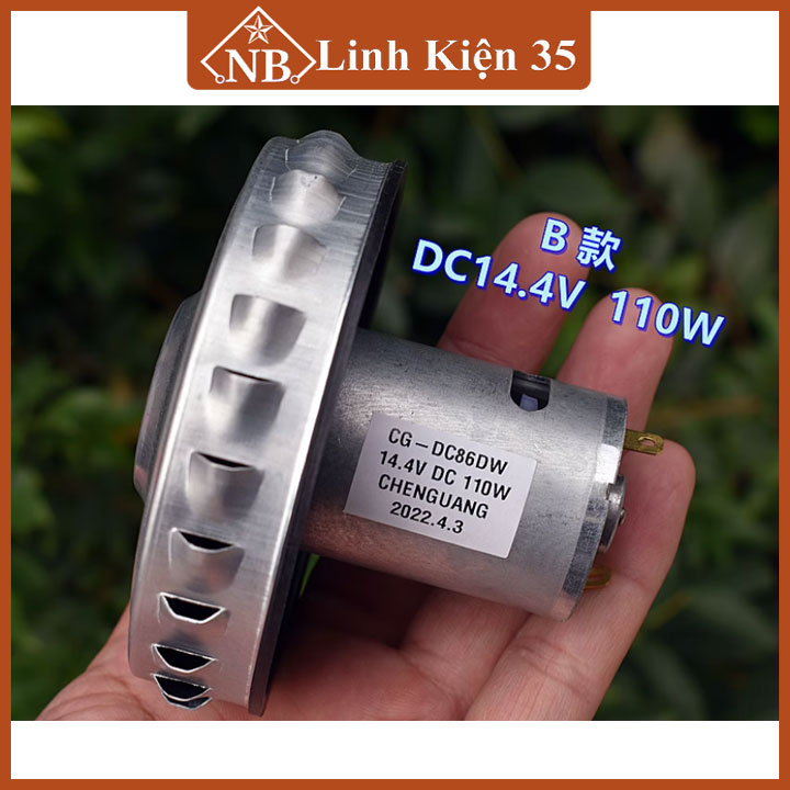 Động cơ máy hút bụi cánh quạt hợp kim nhôm, công suất 120W/70W siêu khoẻ