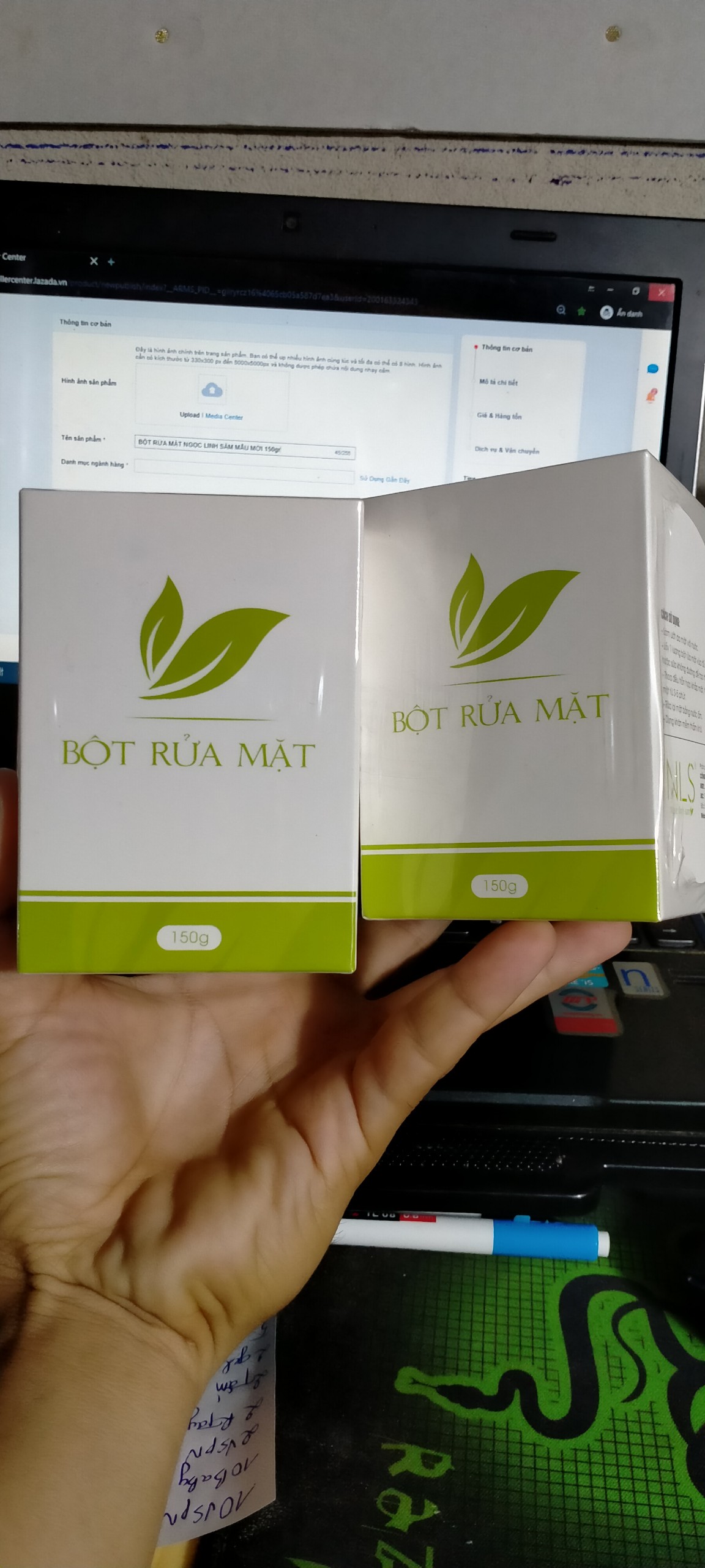 BỘT RỬA MẶT NGỌC LINH SÂM  150G