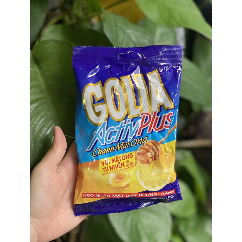 Kẹo Nhân Mật Ong Hương Chanh Golia ActivPlus (Gói 112.2g)