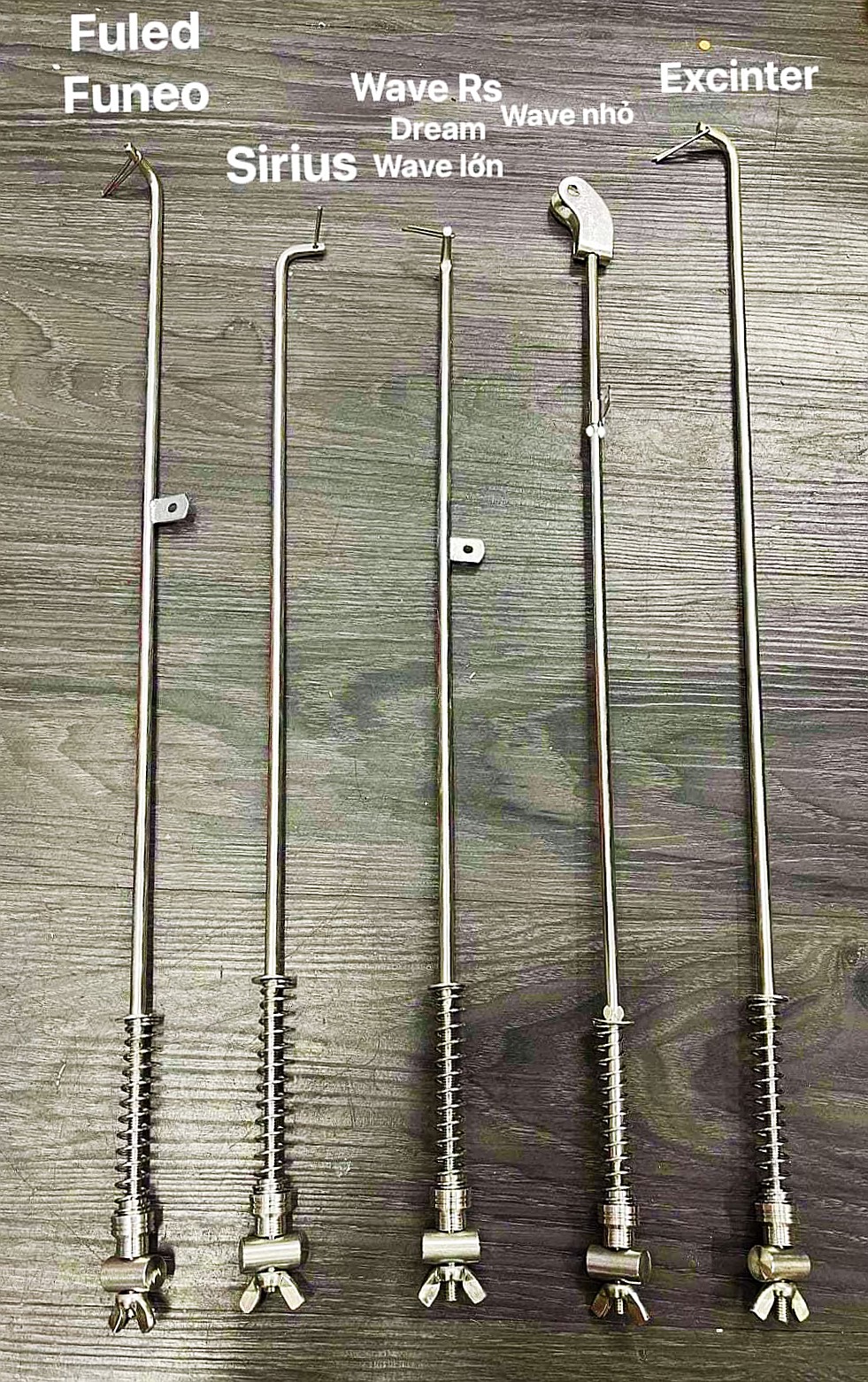 Đũa Thắng Inox Cho Wave Các Đời (Wave NhỏFu MậpSirius..) Siêu Bóng Không Gỉ