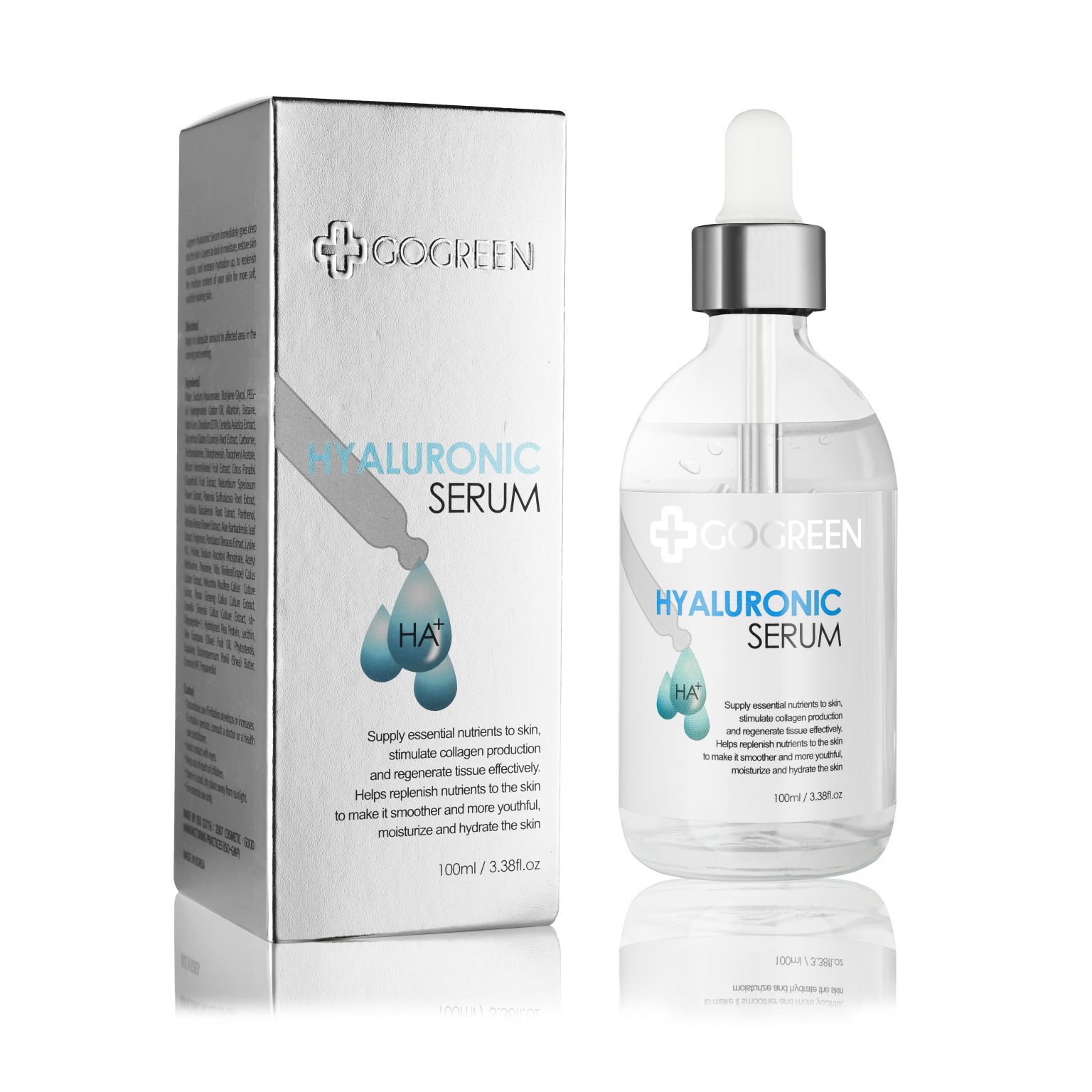 Serum cấp nước, căng bóng GoGreen SERUM HA+