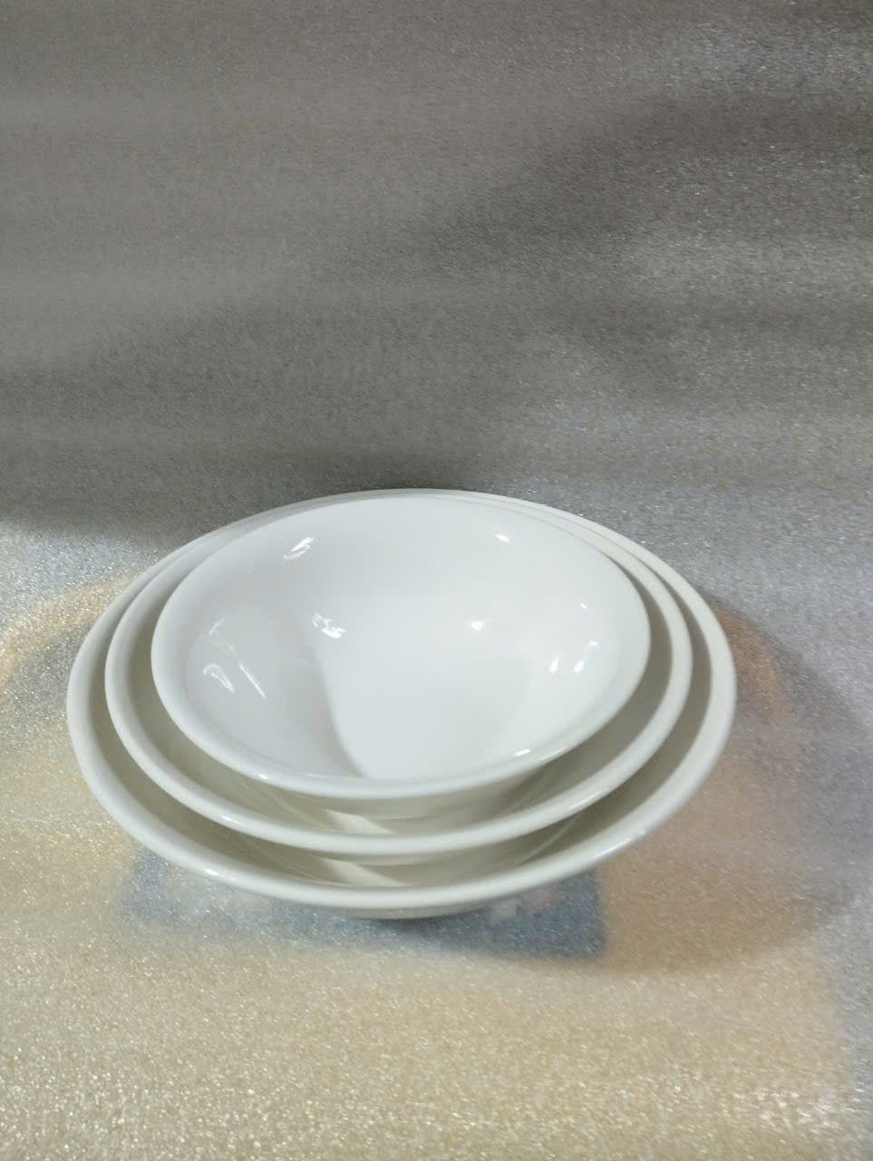tô sứ trắng loe các size 15cm / 17.5cm / 20cm (cao 5,5cm - 6.5cm)
