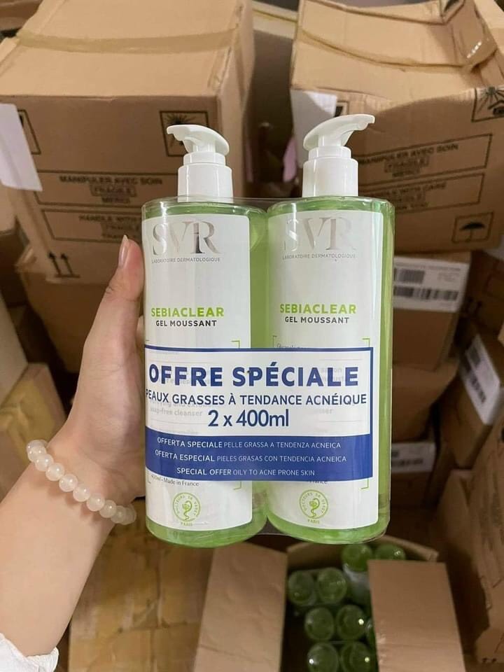 Sữa Rửa Mặt SVR Cho Da Dầu Mụn Nhạy Cảm 400ml