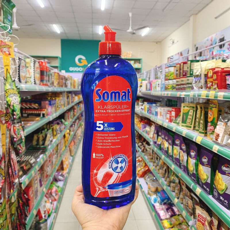 Nước làm bóng Somat 750ml - chuyên dùng cho máy rửa chén