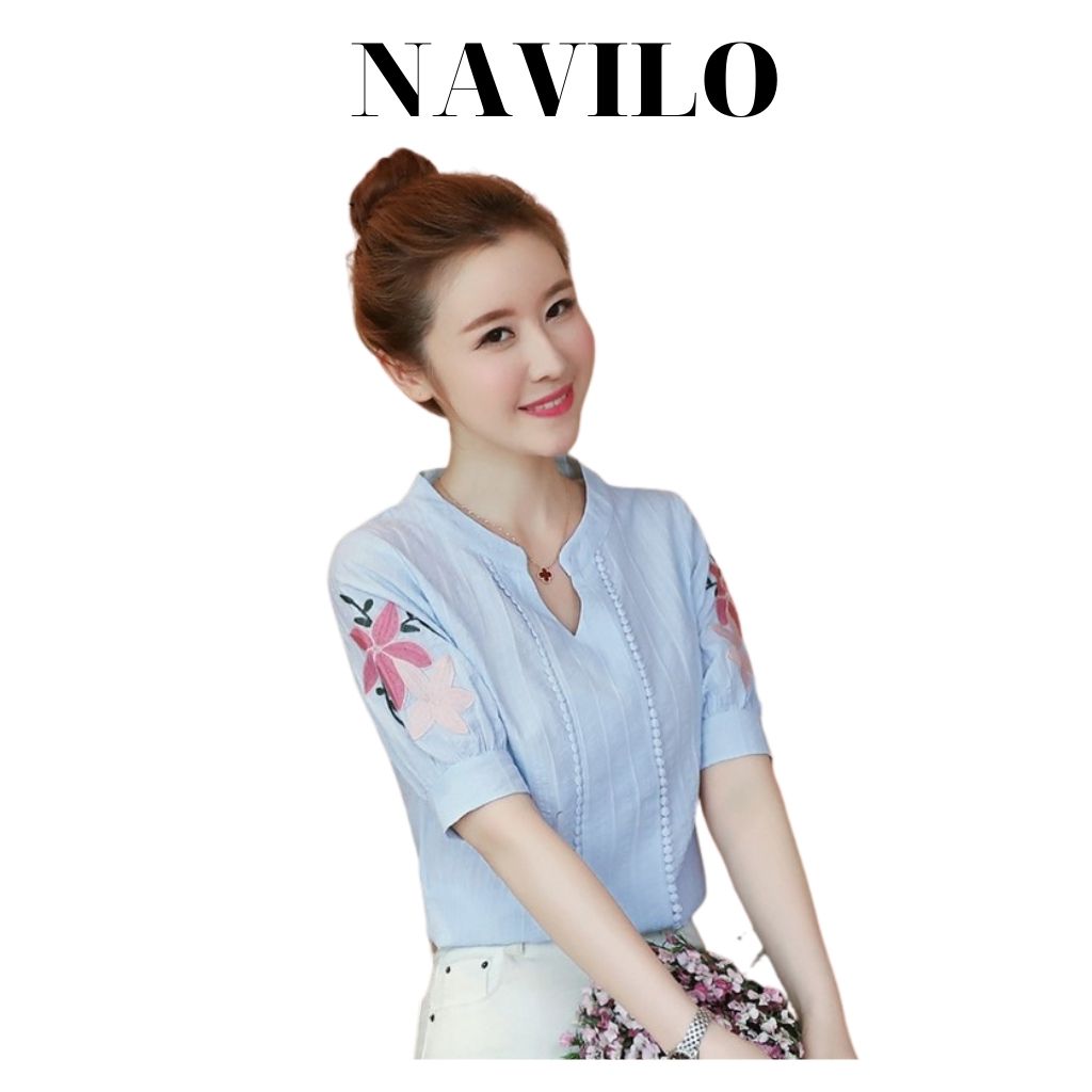 Áo sơ mi nữ  from rộng công sở kiểu đẹp NAVILO SM001