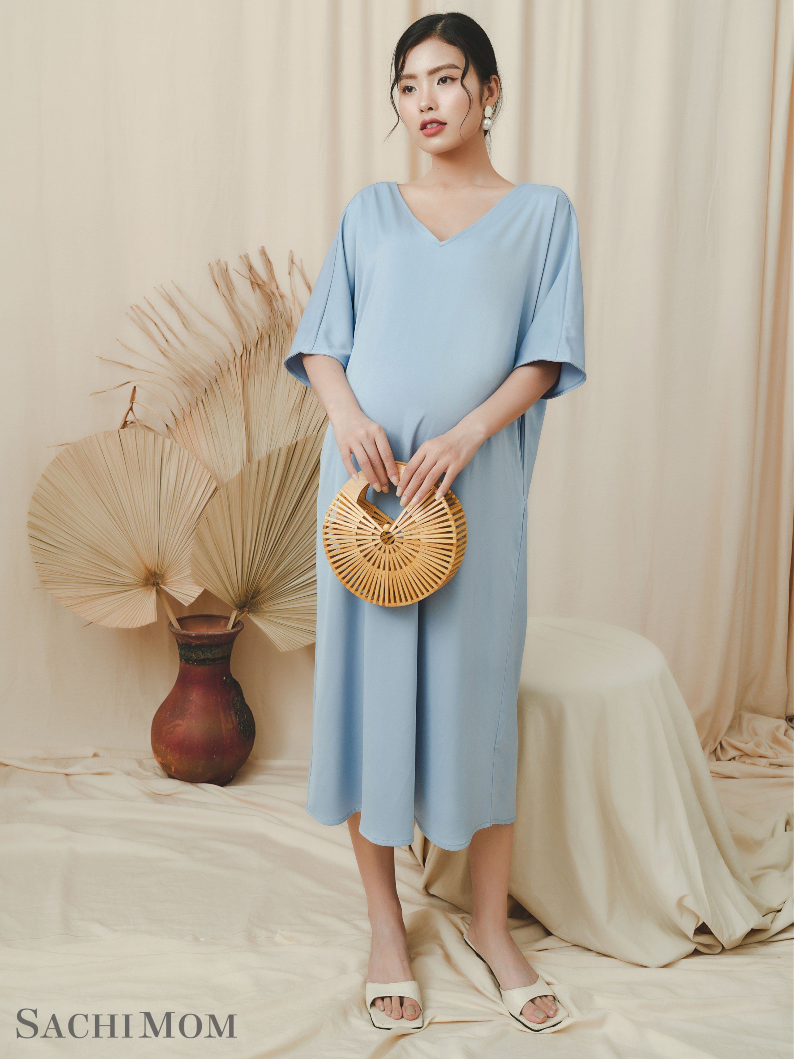 Đầm Bầu SACHIMOM - Váy Bầu Lụa ALINA DRESS