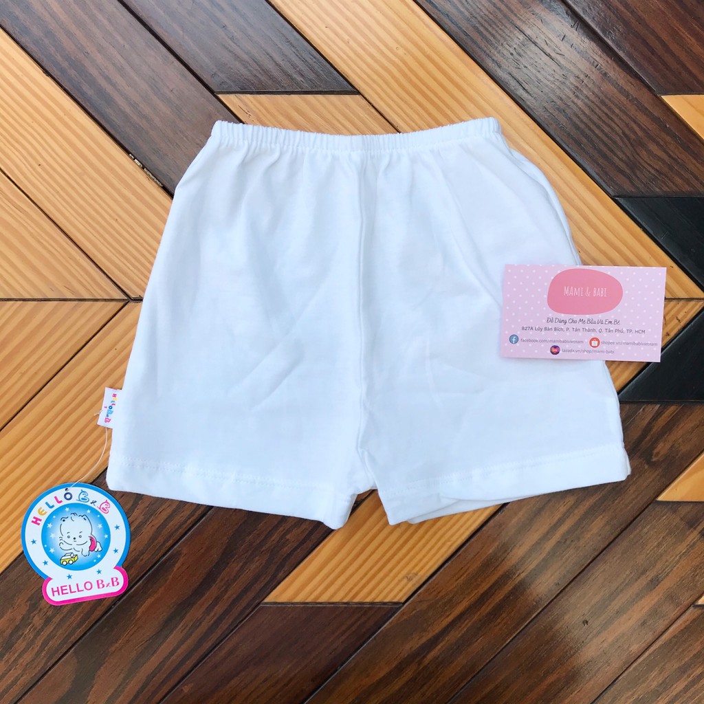 Quần Ngắn Trắng Cho Bé Hello B&B