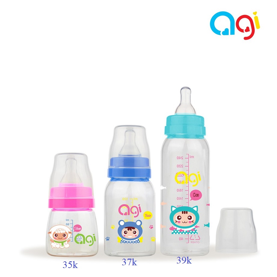 Bình Sữa Agi PP 60ML/ 140ML/ 250ML - Bình Sữa Agi Cổ Hẹp